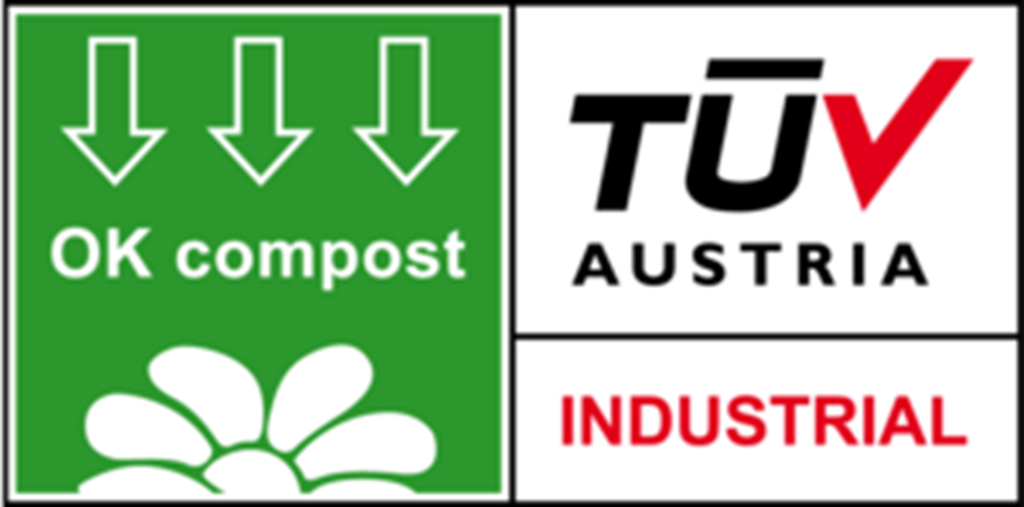 Logo certifiant capsules végétales compostables industriellement