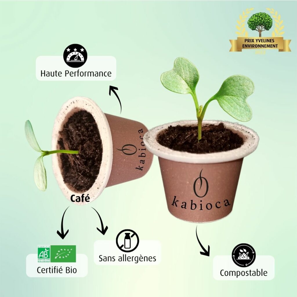 Composition d'une capsule Compostable compatible Nespresso Kabioca