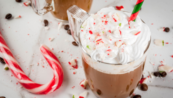 Recettes de cafés de Noël Cappuccino Peppermint Mocha